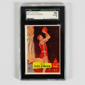 1957-58 Topps Basketball #70 Jack Coleman St. Louis SGC 80 (6) Ex/Mt