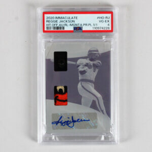 2020 Immaculate Reggie Jackson Graded Card #HO-RJ AUTO 1/1 - PSA 4