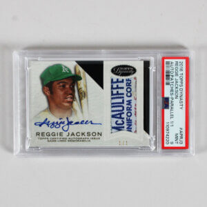 2016 Topps Dynasty Reggie Jackson Graded Card #APRJ3 AUTO Patches Parallel 1/1 - PSA 9