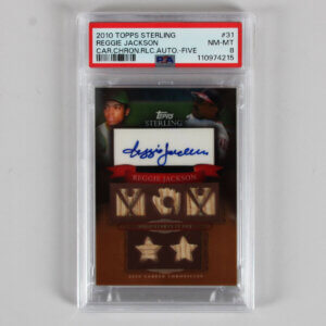 2010 Topps Sterling Reggie Jackson Graded Card #31 Career Chronicles Relic AUTO 9/10 - PSA 8