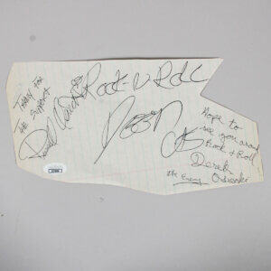 Big Umbrella Band Signed Cut - COA JSA