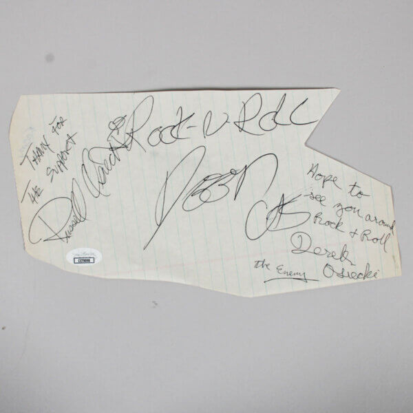 Big Umbrella Band Signed Cut - COA JSA