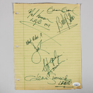 Glenn Shorrock Signed Cut w/ Others - COA JSA