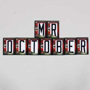 2009 Topps Reggie Jackson Legends of the Game Letter Patch Card Lot (9) Mr. October Full Spellout /50