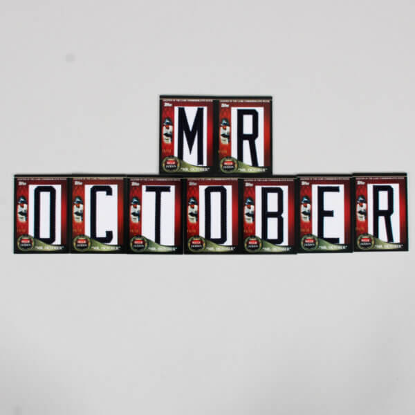 2009 Topps Reggie Jackson Legends of the Game Letter Patch Card Lot (9) Mr. October Full Spellout /50