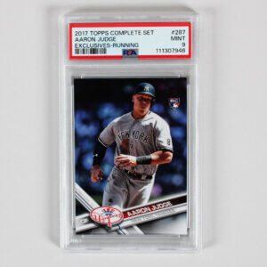 2017 Topps Complete Set Aaron Judge Graded RC Card #287 Exclusives-Running - PSA 9