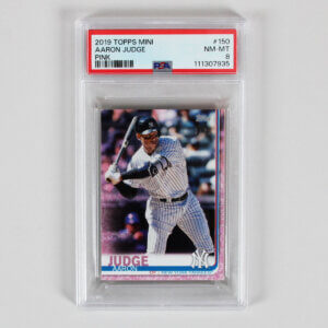 2019 Topps Mini Aaron Judge Graded Card #150 Pink - PSA 8