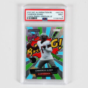 2023 WC Alumination RE Cameron Ward Graded RC Card #ACCW COMIX-RNBW-GREEN/BLUE - PSA 9