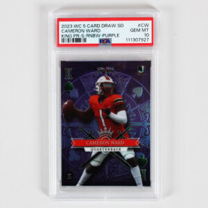 2023 WC 5 Card Draw SD Cameron Ward Graded RC Card #CW King PR-S-RNBW- PURPLE 1/4 - PSA 10
