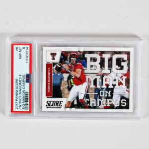2017 Panini Score Patrick Mahomes II Graded RC Card #6 Big Man On Campus - PSA 8