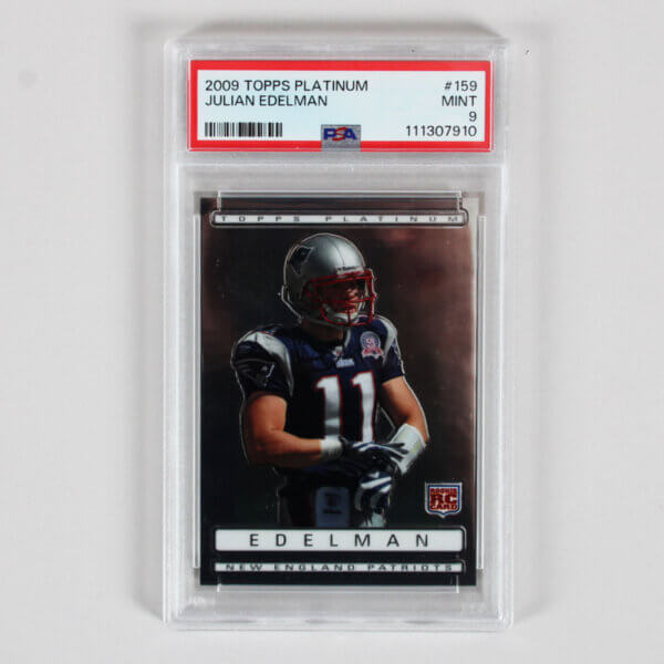 2009 Topps Platinum Julian Edelman Graded RC Card #159 - PSA 9
