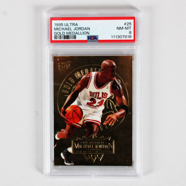 1995 Ultra Michael Jordan Graded Card #25 Gold Medallion - PSA 8