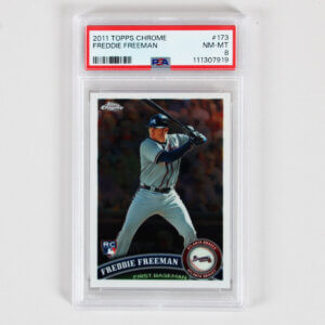 2011 Topps Chrome Freddie Freeman Graded RC Card #173 - PSA 8