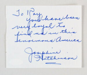 Josephine Hutchinson Signed Album Page - COA JSA