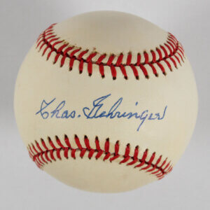 Charlie Gehringer Signed Baseball Tigers - COA JSA