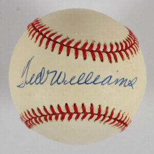 Ted Williams Signed Baseball Red Sox - COA JSA
