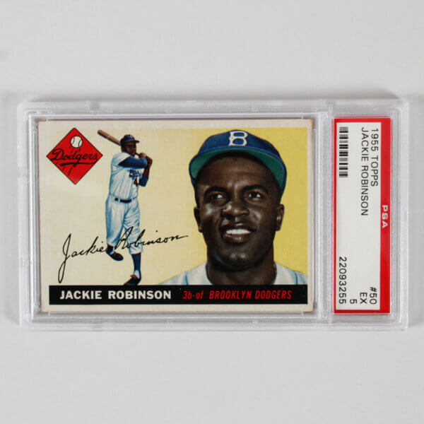 1955 Topps Jackie Robinson Graded Card #50 - PSA 5