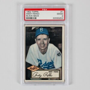 1952 Topps Andy Pafko Graded Card #1 Black Back - PSA 2