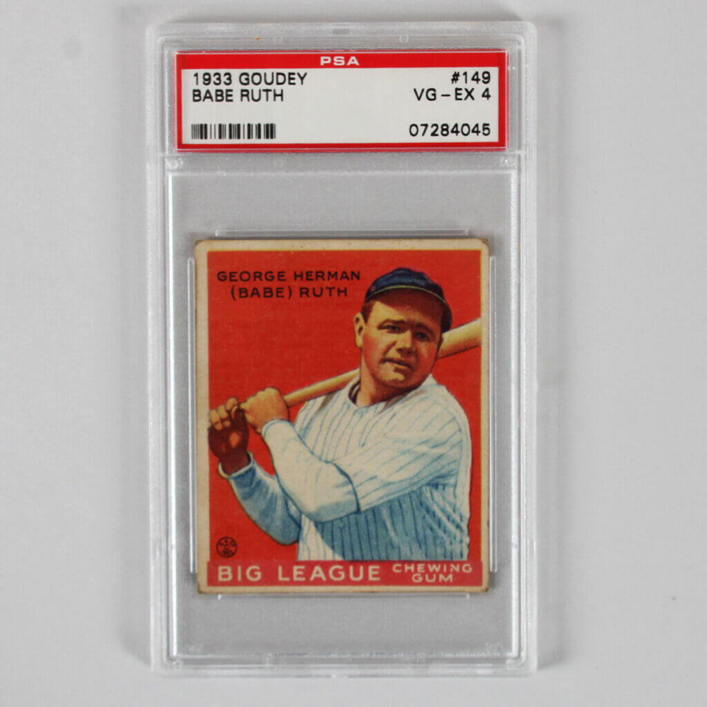 1933 Goudey Babe Ruth Card #149 - PSA 4