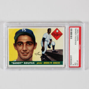 1955 Topps Sandy Koufax Graded Card #123 - PSA 5 RC Rookie