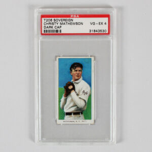 1909-11 T206 Sovereign Christy Mathewson Graded Card #4 Dark Cap - PSA 4 RC Rookie