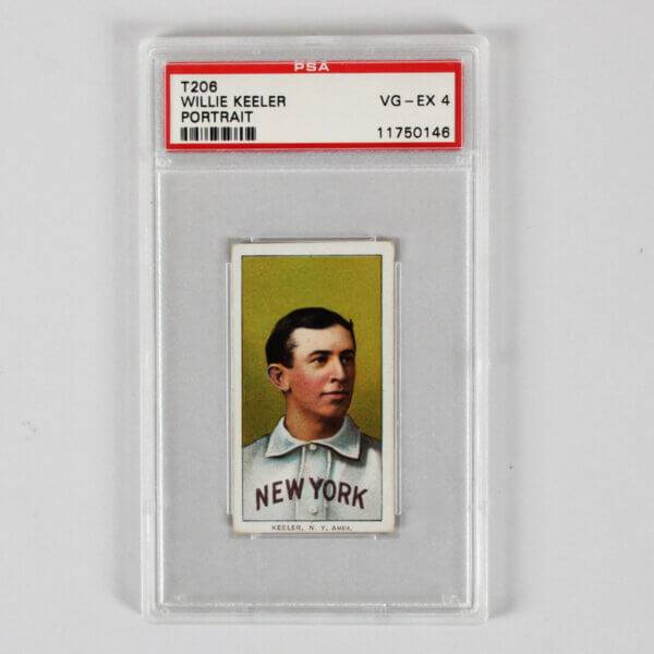 1909-11 T206 Willie Keeler Graded Card Portrait - PSA 4 Piedmont