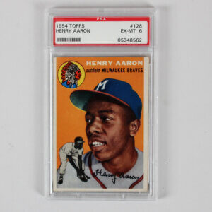 1954 Topps Henry Aaron Graded Card #128 - PSA 6 RC Rookie