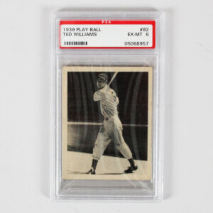 1939 Play Ball Ted Williams Graded Card #92 - PSA 6 Rookie RC