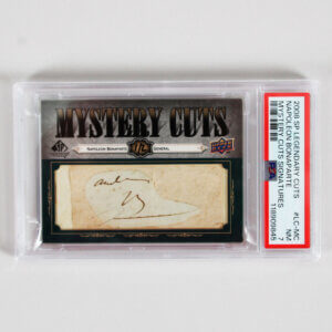 2008 SP Legendary Cuts Napoleon Bonaparte Signed Card #LC-MC LE 1/2 Mystery Cuts - PSA 7
