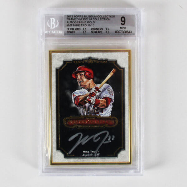 2012 Topps Museum Collection Mike Trout Graded Card #MCA-MT LE 11/15 - BGS 9 AUTO 10