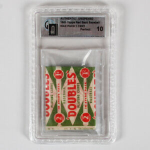 1951 Topps Red Back Baseball Wax Pack Graded 1 Cent - GAI 10 Gem MINT