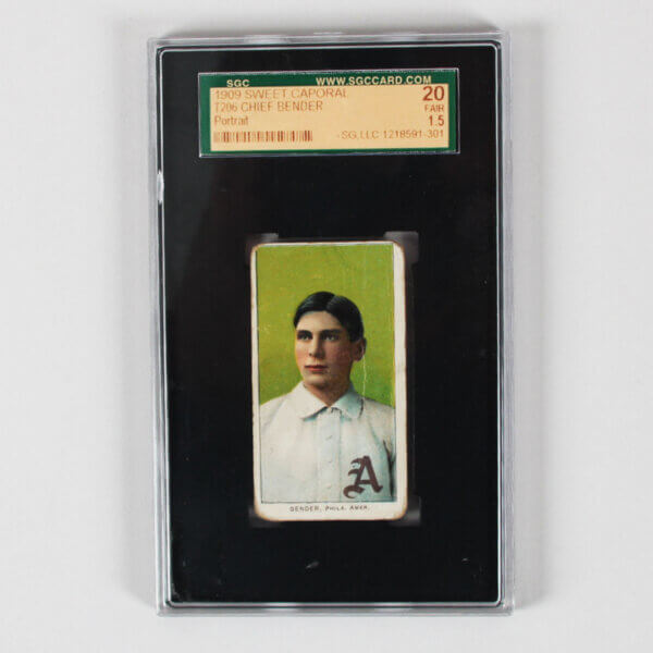 1909 Sweet Caporal T206 Chief Bender Graded Card Portrait - SGC 1.5