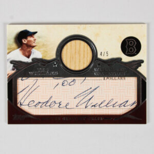 2013 Topps The Greatest Chase Ted Williams Card #GCCS-TW LE 4/5 Game-Used Bat Cut Signature Auto