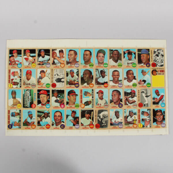 1968 Topps Baseball Color-Process Proof Sheet Featuring Nolan Ryan Rookie COA The Topps Vault