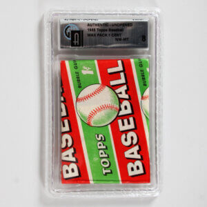 1955 Topps Baseball One-Cent Unopened Wax Pack GAI 8 Nr/MT-MT