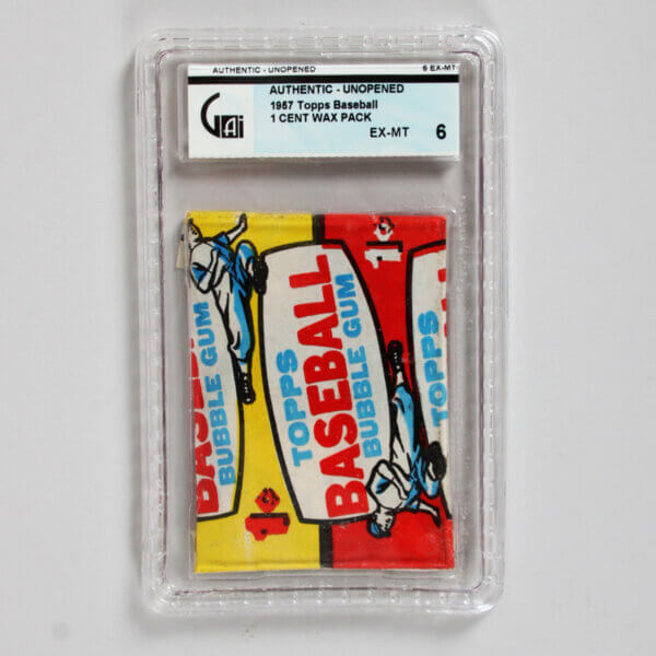 1957 Topps Baseball Unopened 1-Cent Pack -GAI EX/MT 6