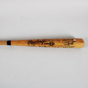 MLB HOFers & Stars Signed Baseball Bat (24) Hank Aaron, Willie Mays, etc. - COA JSA