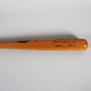 Ted Williams Signed Bat Red Sox Inscribed "1941 - .406" - COA Player Hologram