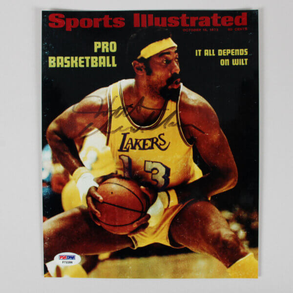 Wilt Chamberlain Signed Photo 8x10 Lakers - COA PSA/DNA
