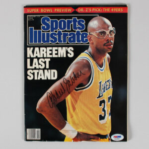 Karrem Abdul Jabbar Signed Magazine Lakers Sports Illustrated - COA PSA/DNA