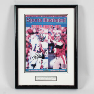 Dan Marino & Joe Montana Signed Photo 8x10 Display - COA UDA