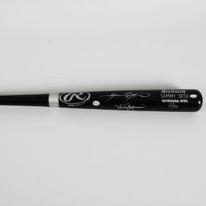 Sammy Sosa & Mark McGwire Signed Bat - COA MLB