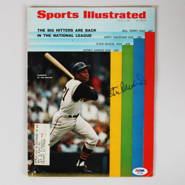 Stan Musial Signed Magazine Cardinals Sports Illustrated - COA PSA/DNA