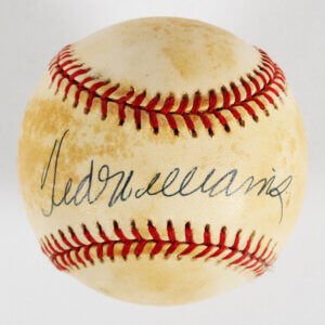 Ted Williams Signed Baseball Red Sox - COA UDA