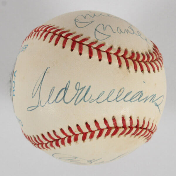 Triple Crown Winners Signed Baseball (4) Mickey Mantle, Ted Williams, etc. - COA UDA