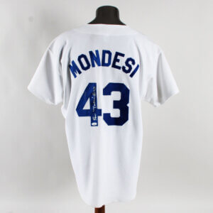 Raul Mondesi Signed Jersey Dodgers - COA JSA