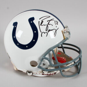 Peyton Manning Signed Helmet Colts Authentic Full Size - COA