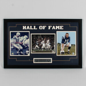 Johnny Unitas Signed Photo Display Colts - COA JSA