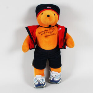 Katie Couric Signed Teddy Bear - COA JSA