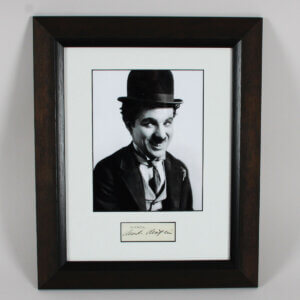 Charlie Chaplin Signed Photo Display - COA JSA